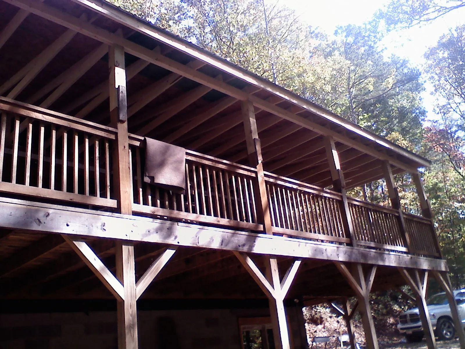 Timber framing under a new elevated porch and deck — Roof Leak Repair in Avella by Roofing Brothers